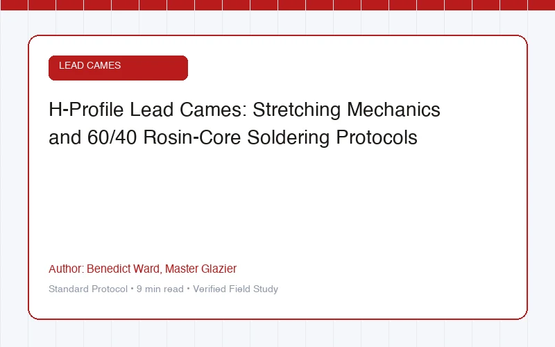 H-Profile Lead Cames: Stretching Mechanics and 60/40 Rosin-Core Soldering Protocols