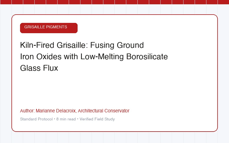 Kiln-Fired Grisaille: Fusing Ground Iron Oxides with Low-Melting Borosilicate Glass Flux