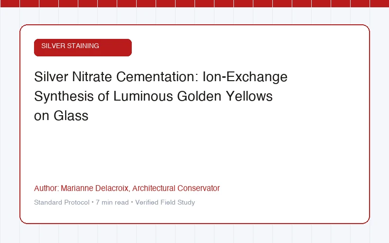 Silver Nitrate Cementation: Ion-Exchange Synthesis of Luminous Golden Yellows on Glass